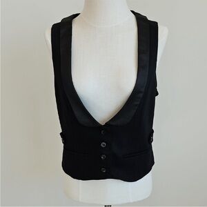 GAP - Black Tuxedo Buttoned Vest Top XS
